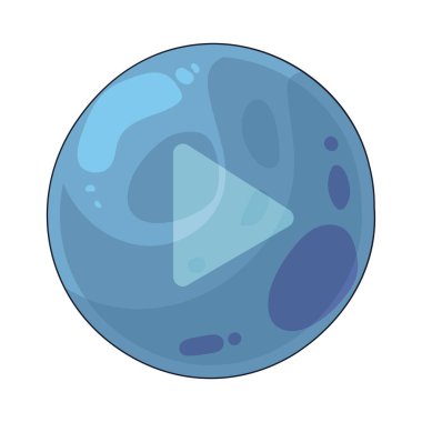 Bir balon oyun simgesi bir baloncuğun içinde bir oyun üçgeni içerir.