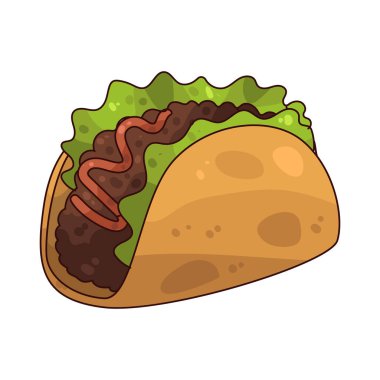 Taco, et, sebze ve salsa ya da peynir gibi malzemelerle dolu katlanmış bir tortilla..