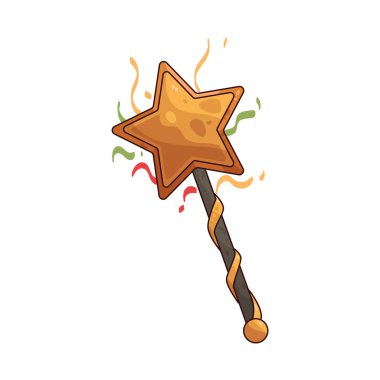  Bir yıldız değneği sihri, dilekleri ve yeni yıl için parlak umutları simgeler..