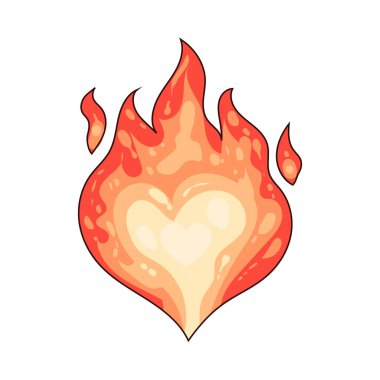 Bir kalp alevi aşkı simgeler. Işıl ışıl yanan, sıcaklıkla ve adanmışlıkla dolu..