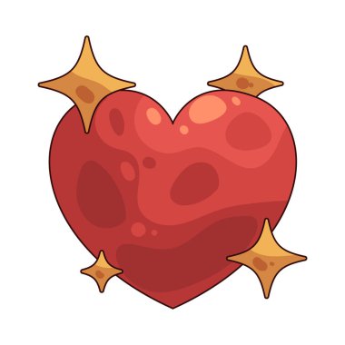 Kalp pırıltısı, heyecan ve pozitiflikle dolu parlak, neşeli aşkı temsil eder..