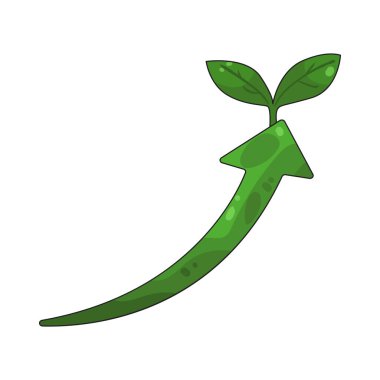  Ok yukarı doğru hareketi, finansal gelişmeyi veya artan yatırım iadesini temsil eden bir semboldür..