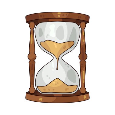 Kum saati zaman geçirmek için kum kullanan geleneksel bir zaman makinesidir..