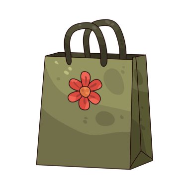 Üzerinde çiçek logosu olan bir alışveriş torbası perakende çiçek alımlarını temsil ediyor..