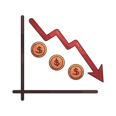 Bir düşüş tablosu, düşen mali performans veya kayıpları temsil eder.