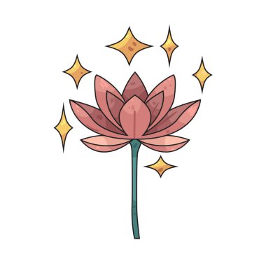 Parıltılı bir çiçek güzelliği ve yaratıcı büyümeyi temsil eder..