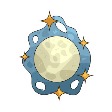 Parıltılı bir ay, sakin ve yansıtıcı yaratıcılığı temsil eder..