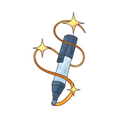 Bir işaret güçlü, renkli sanatsal çizgiler için kullanılır..