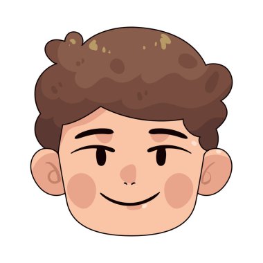 Gülümseyen bir yüz, neşeyi, pozitifliği ve keyifli bir ruh halini temsil eden sıcak, dostane bir ifade gösterir..