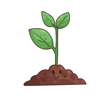 Gülen bir bitki büyümeyi, umudu ve taze mutluluğu temsil eder..