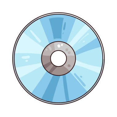 CD veya DVD, veri, müzik veya video depolama için kullanılan bir dairesel optik disktir..