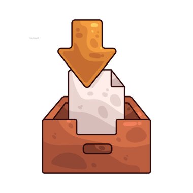 İndirme kutusu, indirilen dosyaları almak için bir konteynır veya simgeyi temsil eder.