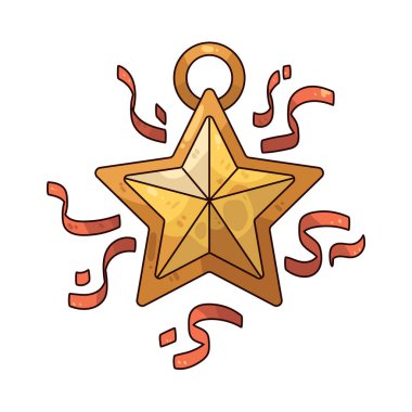 Yeni yıl yıldızı gelecek için umudu, rehberliği ve parlak umutları simgeler..