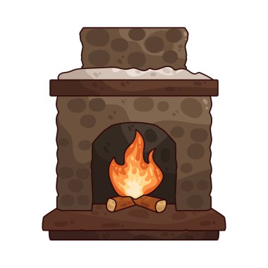 Şömine, kış çadırlarında sıcaklık ve konfor sağlayan kapalı bir ateş özelliğinin bir göstergesidir..