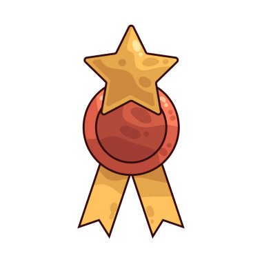 Ödül, kalite veya başarı için resmi tanımayı temsil eden bir illüstrasyondur..