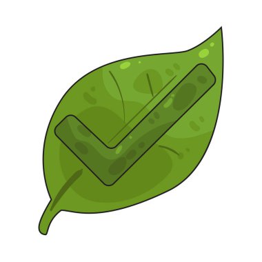 Çek Yaprağı, onaylanmış çevre dostu uygulamaları sembolize eden bir illüstrasyondur..