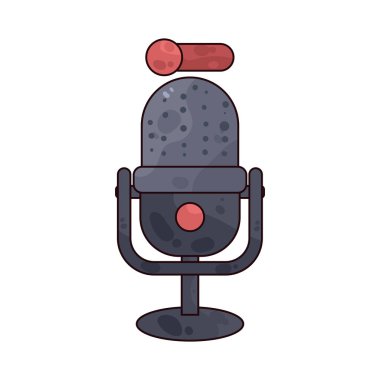 Kayıt, kaydedilen ve kaydedilen ses veya videoyu gösteren bir illüstrasyondur.