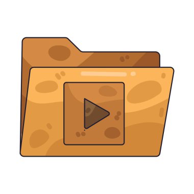 Medya Dizini, ortam dosyalarının saklanması için bir dizini temsil eden bir illüstrasyondur.