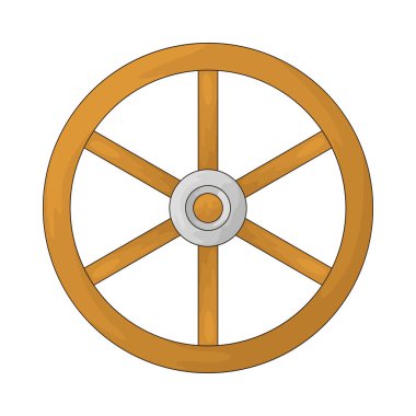 Vagon tekerleği seyahat, ticaret ve ortaçağ ulaşımını sembolize eden ahşap bir tekerlektir..