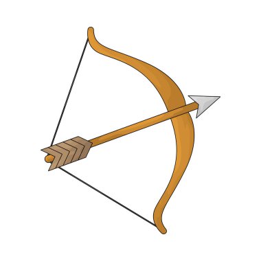 A bow and arrow is a ranged weapon set representing hunting, warfare, and skilled marksmanship.