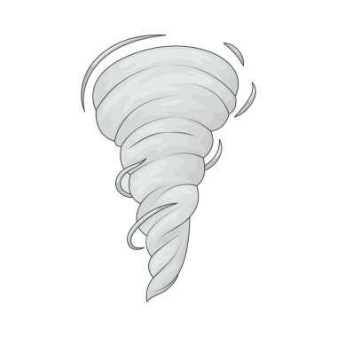 A tornado is a swirling funnel-shaped illustration representing powerful winds and extreme weather.