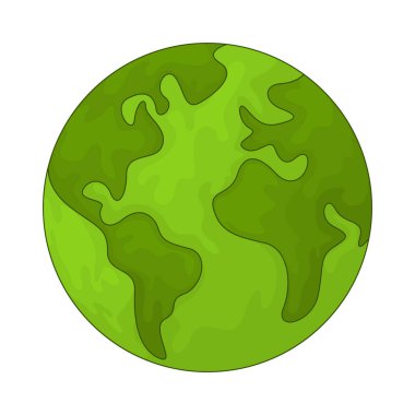 Yeşil bir gezegen çevresel sürdürülebilirliği ve sağlıklı bir Dünya 'yı sembolize eder..