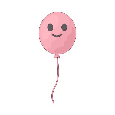 Gülen suratlı bir parti balonu, neşeli bir ifadeye sahip neşeli bir balondur..