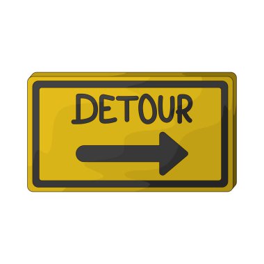 Bir tali yol işareti trafiği yol kapanmaları veya engeller nedeniyle alternatif bir yola yönlendirir.