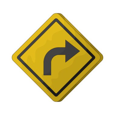 Sağa dönüş işareti araçların sağa dönmesine izin verildiğini veya yönlendirildiğini gösterir..