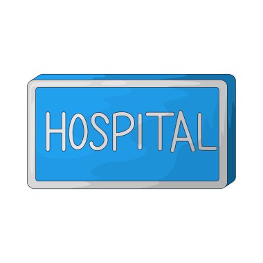 Hastane tabelası sürücüleri yakındaki bir hastaneye ya da sağlık merkezine yönlendirir..