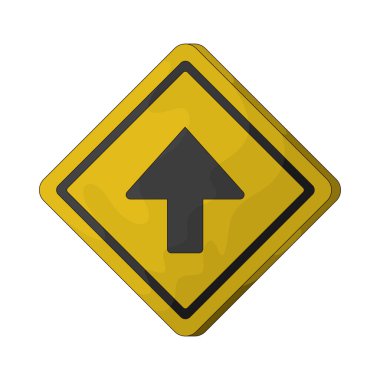 Düz bir işaret trafiğin dönmeden devam etmesi gerektiğini gösterir..