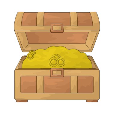 Hazine sandığı, su altında değerli eşyalar veya madeni paralar olarak tasvir edilen sağlam bir konteynırdır..