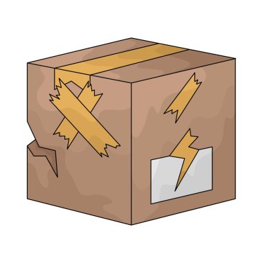 Hasarlı bir kutu, geçiş sırasında olası bir etkiyi gösteren aşınma, göçükler veya kırılmalar gösteren bir pakettir..