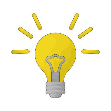 Bir ampul fikirleri, ilhamı, yaratıcılığı veya yeni çözümleri temsil eder..
