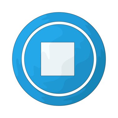 A stop button completely ends playback or recording activity.