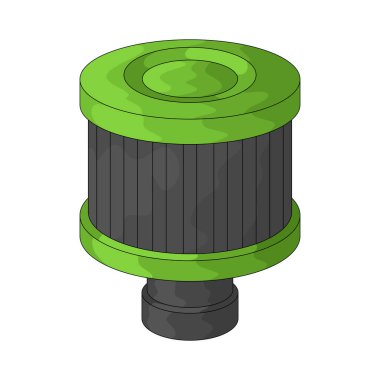 An air filter cleans the air entering the engine, ensuring efficient combustion and performance.