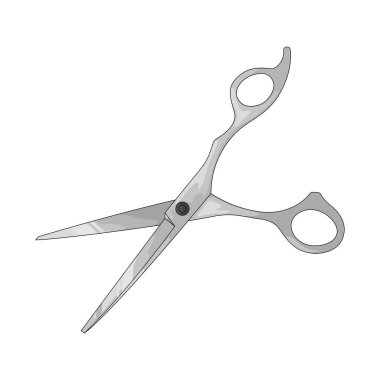 Makas, saç kesmek için kullanılan iki bıçakla aletleri kesiyor..