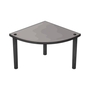 Köşedeki masa, bir odanın köşesine rahatça sığacak şekilde tasarlanmış küçük bir masadır..