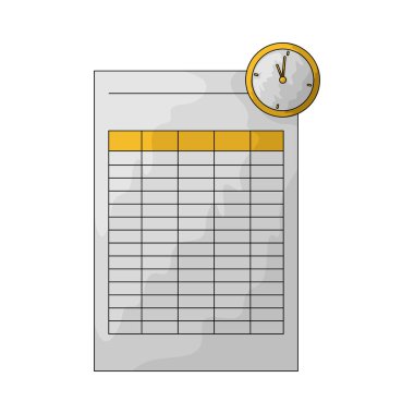 Zaman çizelgesi çalışma saatlerini izlemek için kullanılan bir kayıt..