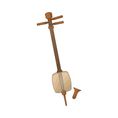 Shamisen, bir plectrum ile çalınan üç telli geleneksel bir Japon enstrümanıdır..