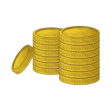 Para yığını birikmiş para, tasarruf veya mali büyümeyi temsil eder.