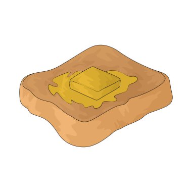 Tereyağlı tost dilimlenmiş ekmek kızartılmış ve tereyağıyla yayılmış..