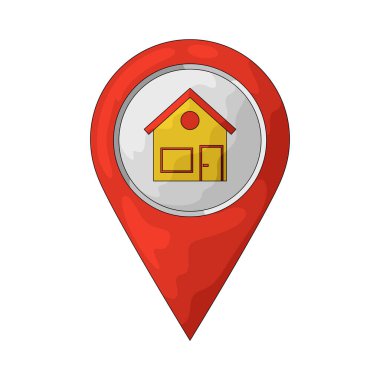 Ev konumu rozeti, bir evin tam konumunu gösteren bir harita işaretleyici simgesidir.