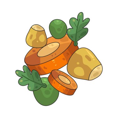 Sebze karışımı, uygun pişirme ve dengeli beslenme için hazırlanmış çeşitli sebzelerin bir karışımıdır..