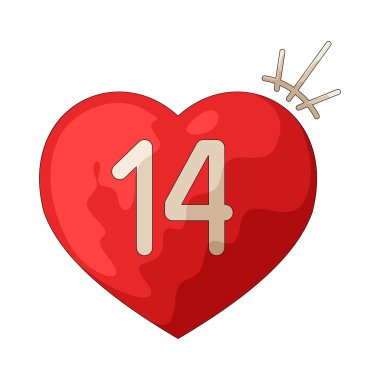 14 Şubat Sevgililer Günü 'nü temsil eder, bir aşk kutlaması..