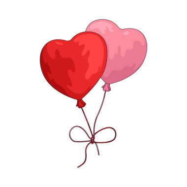 İki kalp balonu birbirini seven bir çifti ya da paylaşılan sevgiyi temsil eder..