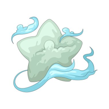 Hava yıldızı, rüzgarı veya hareketi temsil eden bir ışık ve akışkan yıldız sembolüdür..