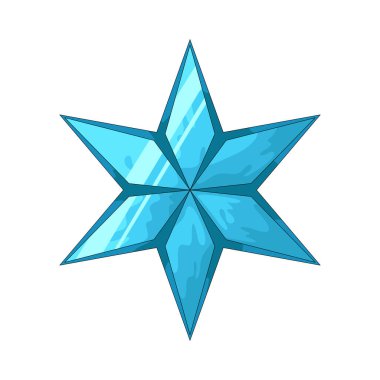 Buz yıldızı serin ve kristal görünümlü buz gibi bir yıldız simgesidir..