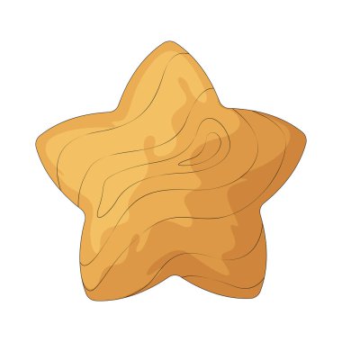 Tahta yıldız, ahşap dokusuyla dizayn edilmiş bir yıldız simgesidir..