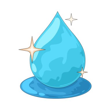 Temiz su güvenli, saf su kaynaklarını ve sürdürülebilir su yönetimini sembolize eden bir örnektir..